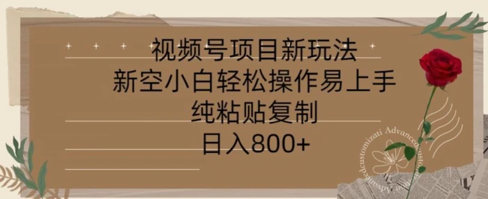 图片[1]-视频号项目，新玩法新空小白轻松操作易上手，纯粘贴复制，日入几张-蛙蛙资源网