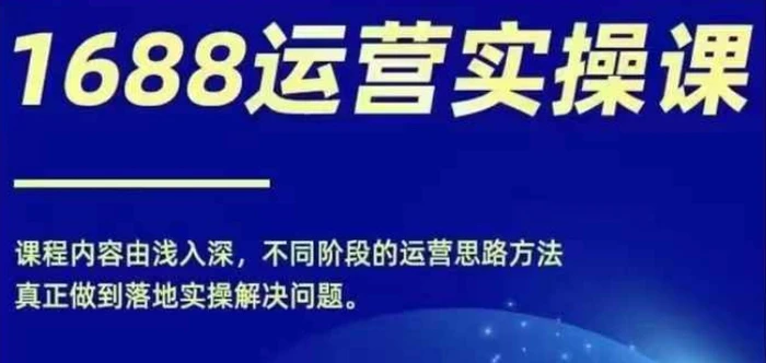 图片[1]-1688实操运营课，零基础学会1688实操运营，电商年入百万不是梦-蛙蛙资源网