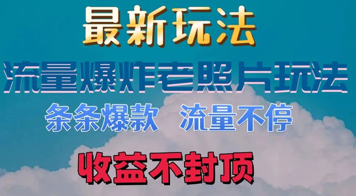 图片[1]-最新流量爆炸的老照片玩法，条条爆款，流量不停，日收300+-蛙蛙资源网