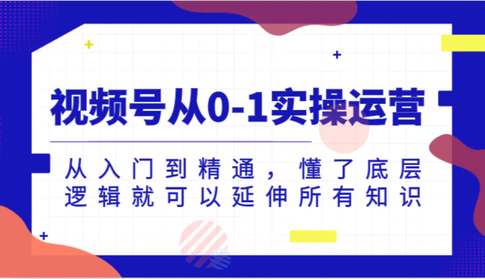 图片[1]-视频号从0-1实操运营，从入门到精通，懂了底层逻辑就可以延伸所有知识（更新2024.7）-蛙蛙资源网