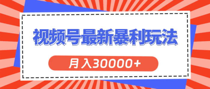 图片[1]-（11588期）视频号最新暴利玩法，轻松月入30000+-蛙蛙资源网