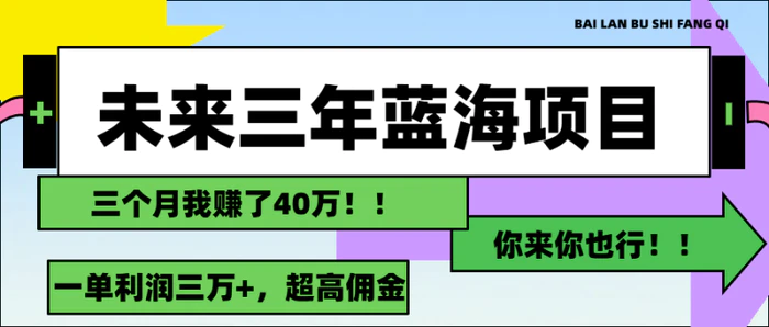 图片[1]-（11716期）未来三年，蓝海赛道，月入3万+-蛙蛙资源网