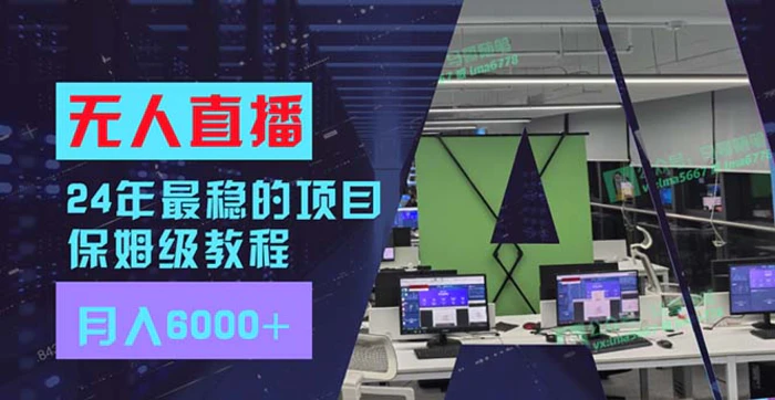 图片[1]-（11921期）24年最稳项目“无人直播”玩法，每月躺赚6000+，有手就会，新手福音-蛙蛙资源网