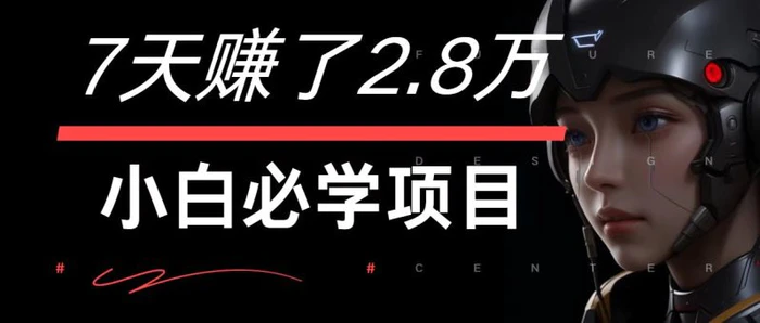 7天赚了2.8万！每单利润最少500+，轻松月入7万+小白有手就行-1