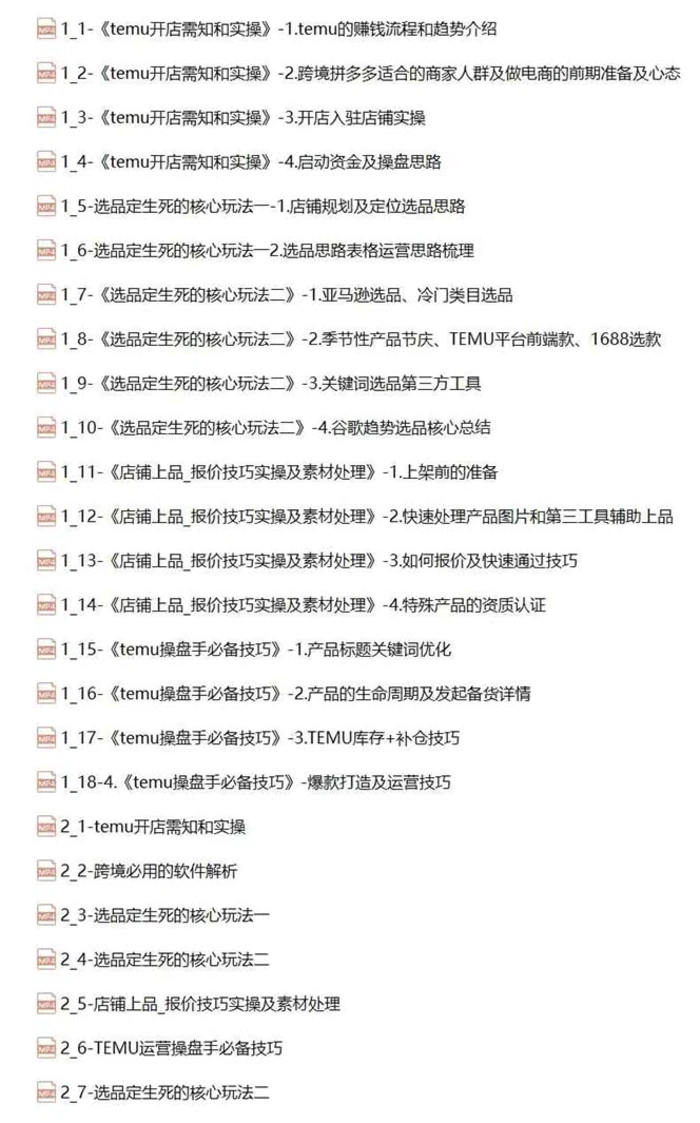 图片[2]-（12106期）2024-TEMU拼多多·跨境开店、运营、选品（25节视频课）-蛙蛙资源网