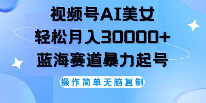 图片[1]-（12125期）视频号AI美女跳舞，轻松月入30000+，蓝海赛道，流量池巨大，起号猛，无…-蛙蛙资源网