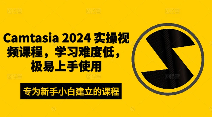 图片[1]-Camtasia 2024 实操视频课程，学习难度低，极易上手使用-蛙蛙资源网