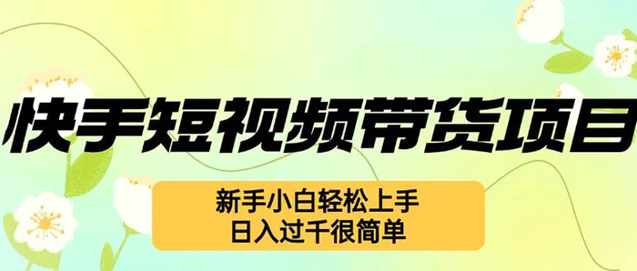 图片[1]-（12957期）快手短视频带货项目，最新玩法 新手小白轻松上手，日入过千很简单-蛙蛙资源网