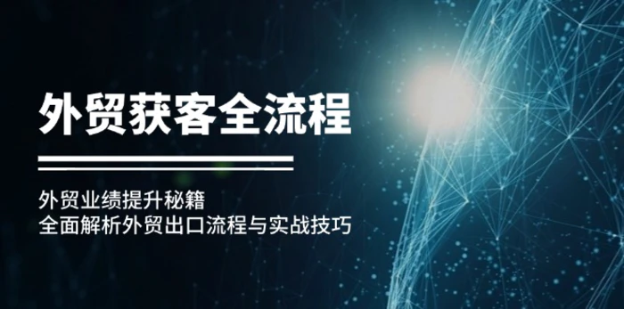 （12982期）外贸获客全流程：外贸业绩提升秘籍：全面解析外贸出口流程与实战技巧-1