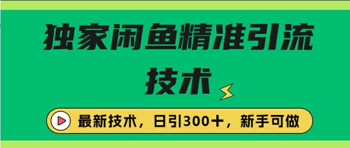 图片[1]-闭鱼精准引流，日引300+创业粉保姆级教程，新手可做-蛙蛙资源网