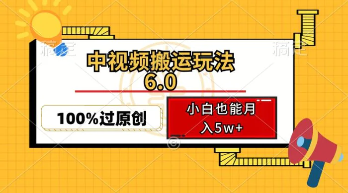 图片[1]-（12838期）中视频搬运玩法6.0，利用软件双重去重，100%过原创，小白也能月入5w+-蛙蛙资源网